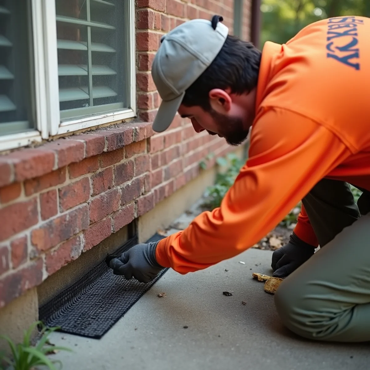 Exterior foundation weep hole and mulch bed perimeter barrier treatment for American tree roaches